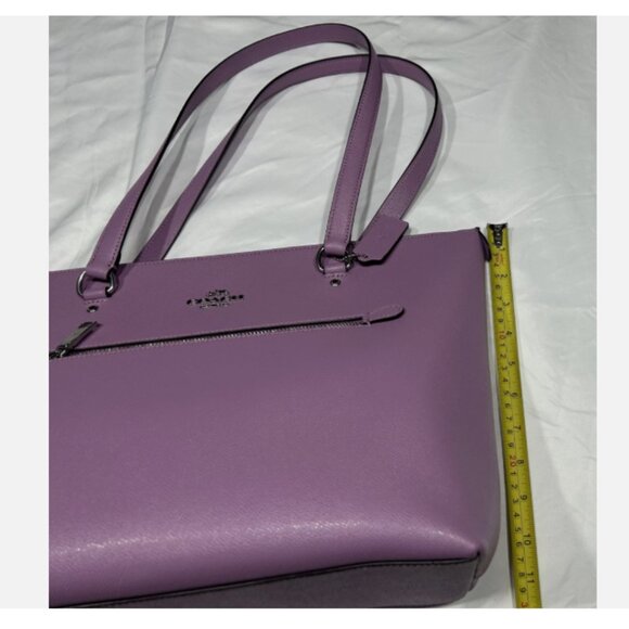Brand New Coach Leather Gallery Tote / Shoulder Bag in Violet Orchid - Picture 7 of 8
